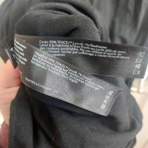 Eileen Fisher Crew Neck Short Jumpsuit Black Drawstring Romper - Picture 8 of 8